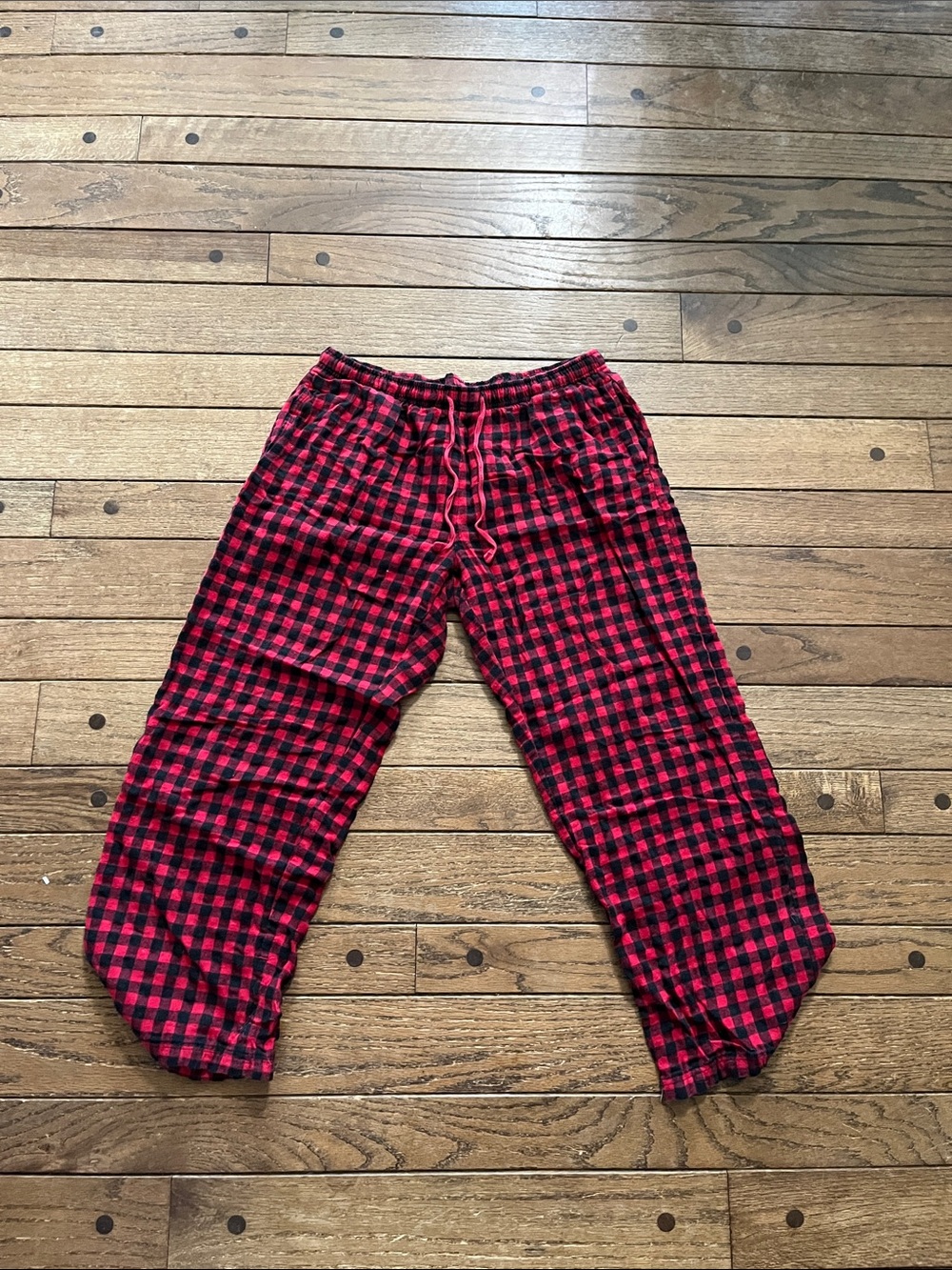 Natural Reflections Red & Black Plaid Lounge Pants